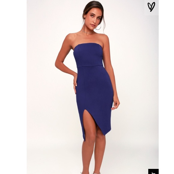 Royal Blue Strapless Dresses